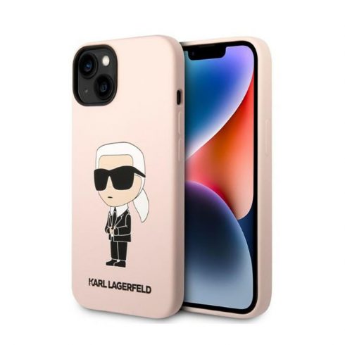 Karl Lagerfeld Silikonska NFT Ikonik MagSafe - Maska za iPhone 14 (roza)