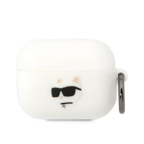 Karl Lagerfeld Silikonska NFT Choupette glava 3D - AirPods Pro Case (bijela)