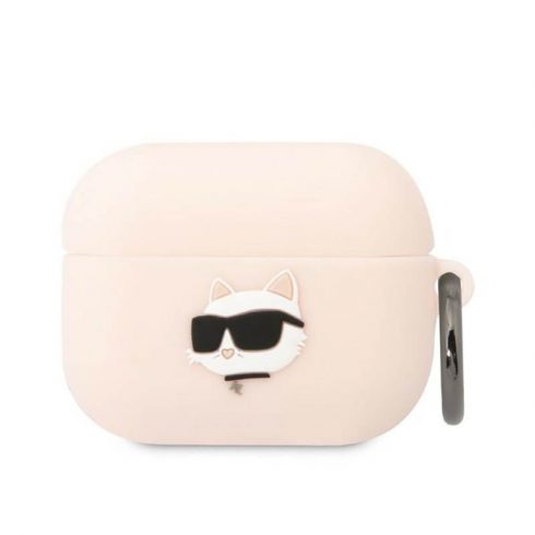 Karl Lagerfeld Silikonska NFT Choupette glava 3D - AirPods Pro Case (ružičasta)