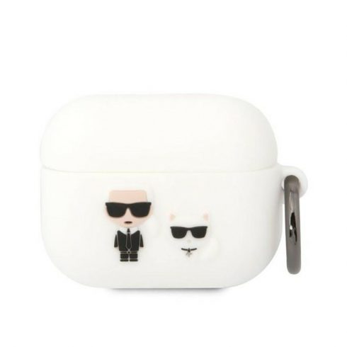 Karl Lagerfeld Silikonska Karl & Choupette - futrola za AirPods Pro (bijela)