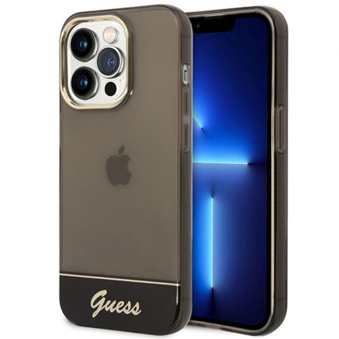 Guess Translucent - maska ​​za iPhone 14 Pro Max (crna)