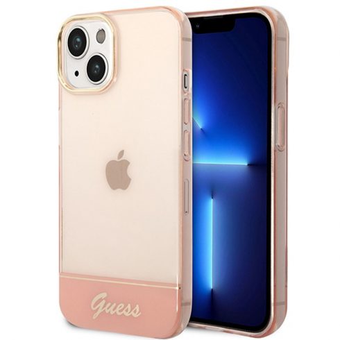 Guess Translucent - maska ​​za iPhone 14 Plus (roza)