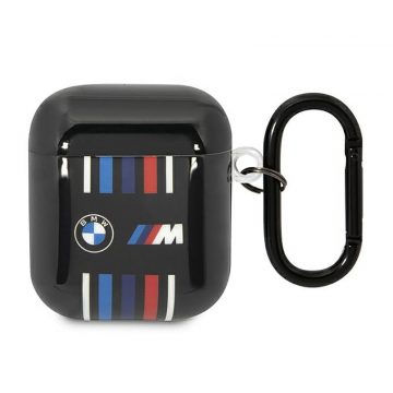   BMW Multiple Colored Lines - torbica za Apple AirPods 1/2 gen (crna)