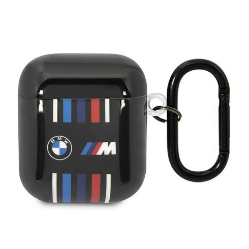 BMW Multiple Colored Lines - torbica za Apple AirPods 1/2 gen (crna)