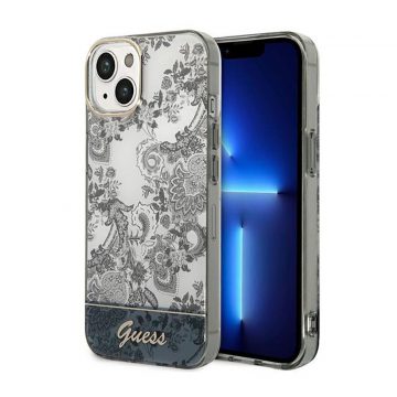   Guess Porcelain Collection - maska ​​za iPhone 14 Plus (siva)