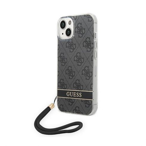 Guess 4G Print Cord - Futrola za iPhone 14 Plus (crna)