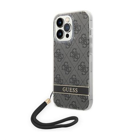 Guess 4G Print Cord - Futrola za iPhone 14 Pro (crna)