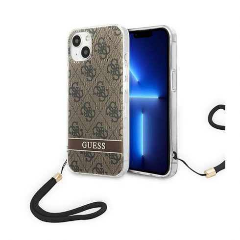 Guess 4G Print Cord - maska ​​za iPhone 14 (smeđa)