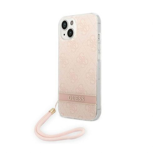 Guess 4G Print Cord - maska ​​za iPhone 14 Plus (roza)