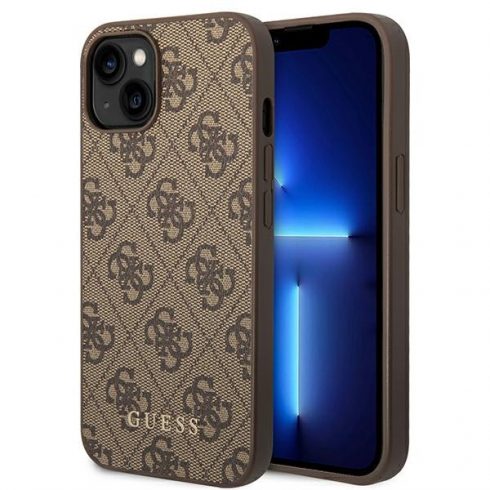 Guess 4G Metal Gold Logo - Maska za iPhone 14 Plus (smeđa)