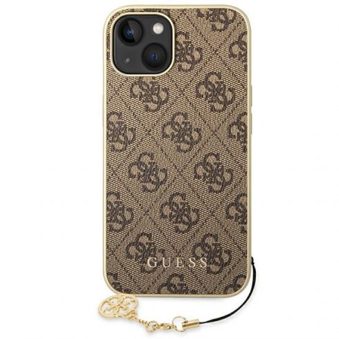 Guess 4G Charms Collection - maska ​​za iPhone 14 Pro (smeđa)