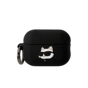   Karl Lagerfeld Silikonska NFT Choupette glava 3D - AirPods Pro 2 Case (crna)