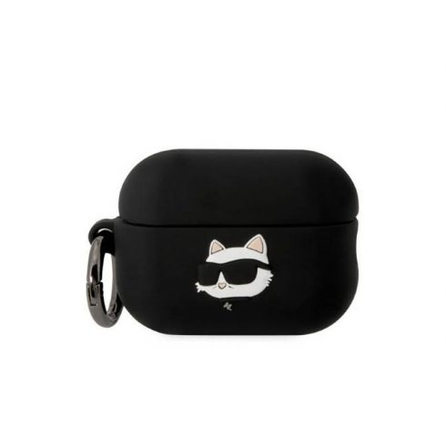 Karl Lagerfeld Silikonska NFT Choupette glava 3D - AirPods Pro 2 Case (crna)