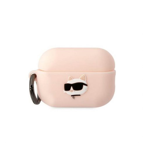 Karl Lagerfeld Silikonska NFT Choupette glava 3D - AirPods Pro 2 Case (ružičasta)