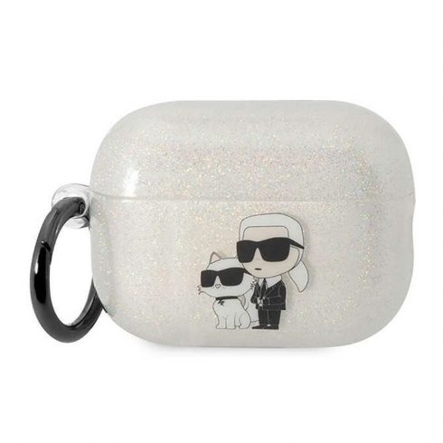 Karl Lagerfeld Glitter NFT Karl & Choupette - futrola za Apple AirPods Pro 2 (prozirna)