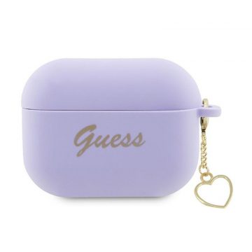   Guess Silicone Heart Charm - Futrola za Apple AirPods Pro 2 (ljubičasta)