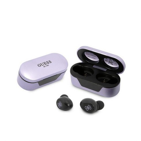 Guess True Wireless Earphones BT5.0 5H - TWS slušalice + torbica za punjenje (ljubičasta)