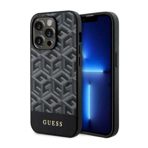 Guess GCube Stripes MagSafe - Maska za iPhone 14 Pro Max (crna)