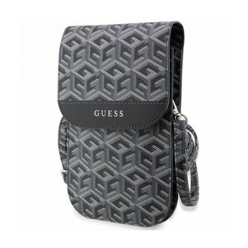   Guess GCube Stripe Phone Bag - torba s pretincem za pametni telefon (crna)