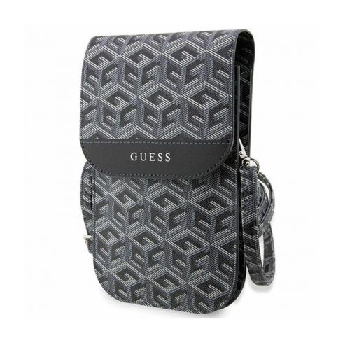 Guess GCube Stripe Phone Bag - torba s pretincem za pametni telefon (crna)