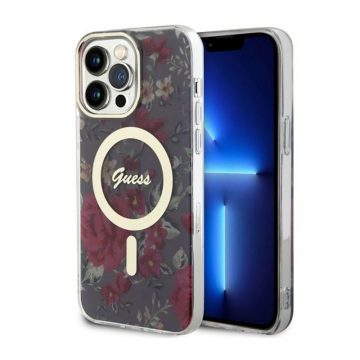 Guess Flower MagSafe - Maska za iPhone 14 Pro Max (zelena)