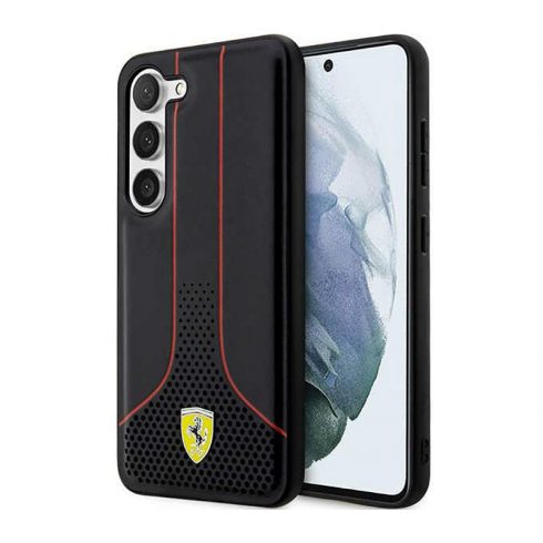 Ferrari perforirana 296P kolekcija - maska ​​za Samsung Galaxy S23 (crna)