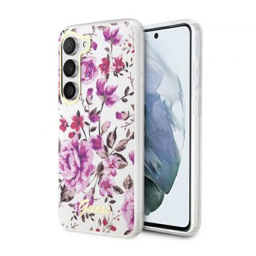   Guess Flower Collection - Maska za Samsung Galaxy S23 (bijela)