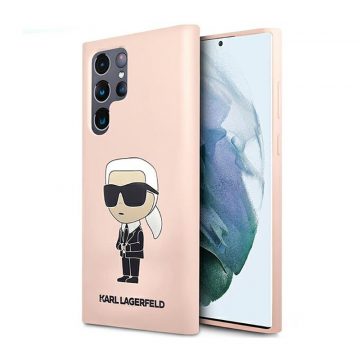   Karl Lagerfeld Silikonska NFT Ikonik - Maska za Samsung Galaxy S23 Ultra (roza)