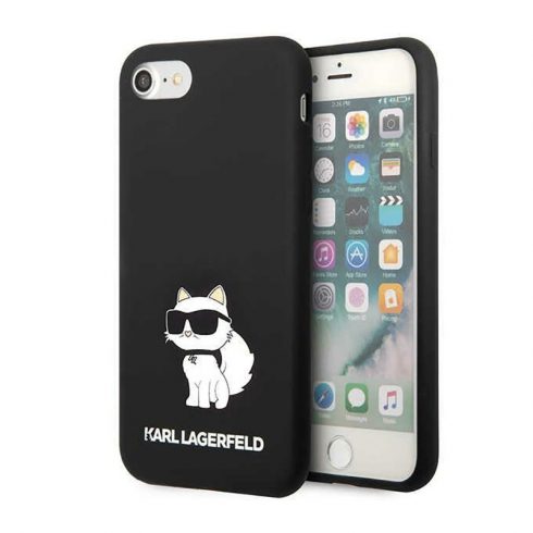 Karl Lagerfeld Silikonska NFT Choupette - maska ​​za iPhone SE (2022 / 2020) / 8 / 7 (crna)