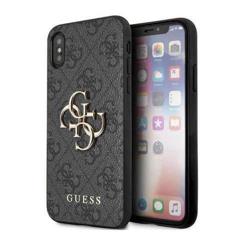 Guess 4G Big Metal Logo - maska ​​za iPhone X (siva)