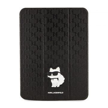   Karl Lagerfeld Folio Magnet Allover Saffiano Monogram NFT Choupette - torbica za iPad 10,9" (2022) (crna)