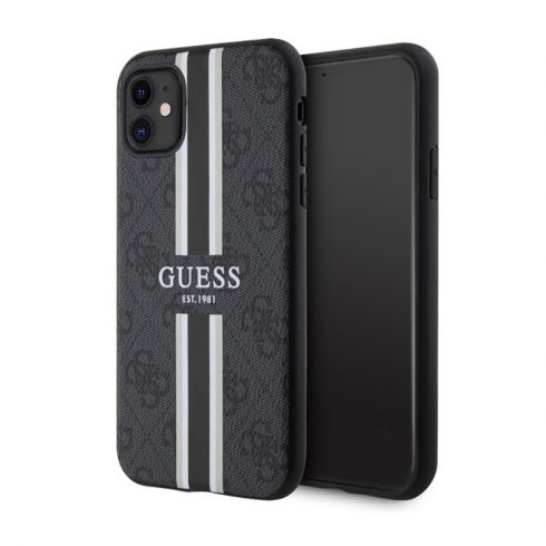 Guess 4G Printed Stripes MagSafe - maska ​​za iPhone 11 (crna)