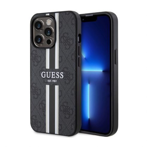 Guess 4G Printed Stripes MagSafe - maska ​​za iPhone 13 Pro (crna)