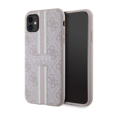 Guess 4G Printed Stripes MagSafe - maska ​​za iPhone 11 (roza)