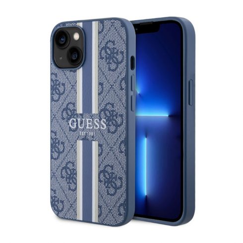 Guess 4G Printed Stripes MagSafe - maska ​​za iPhone 14 Plus (plava)