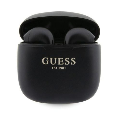 Guess True Wireless Script Logo BT5.3 - TWS slušalice + torbica za punjenje (crna)