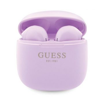   Guess True Wireless Script Logo BT5.3 - TWS slušalice + torbica za punjenje (ljubičasta)