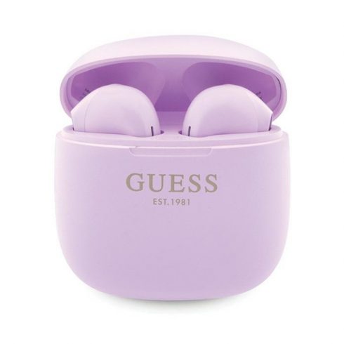 Guess True Wireless Script Logo BT5.3 - TWS slušalice + torbica za punjenje (ljubičasta)