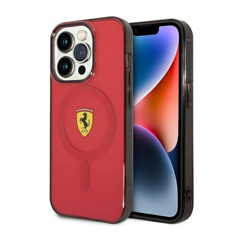 Ferrari Translucent MagSafe - Futrola za iPhone 14 Pro Max (crvena)