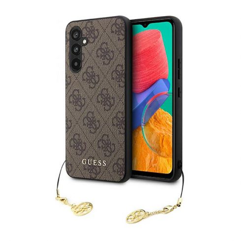 Guess 4G Charms Collection - Maska za Samsung Galaxy A54 5G (smeđa)