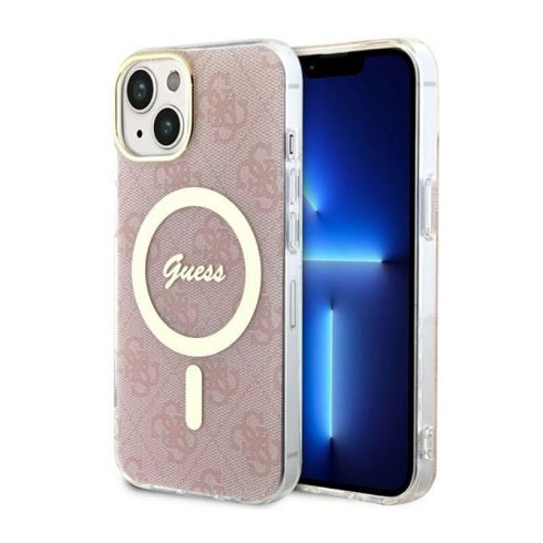 Guess 4G MagSafe - Maska za iPhone 14 (roza)