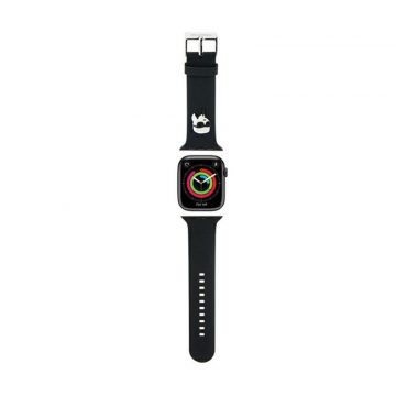   Karl Lagerfeld 3D Rubber Karl Head NFT - remen za Apple Watch 42/44/45/49 mm (crni)