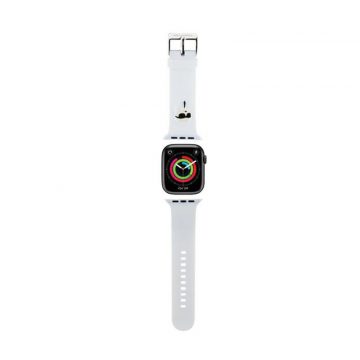   Karl Lagerfeld 3D Rubber Karl Heads NFT - remen za Apple Watch 42/44/45/49 mm (bijeli)