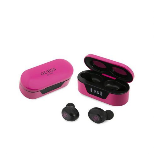 Guess True Wireless Earphones BT5.0 5H - TWS slušalice + torbica za punjenje (magenta)