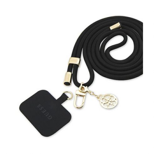 Guess CBDY Cord Nylon 4G Metal Charm - Univerzalni remen za telefon (crni)