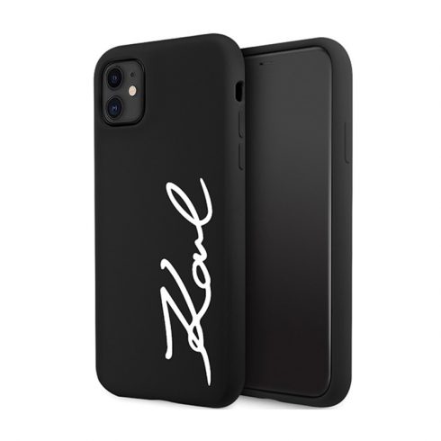 Karl Lagerfeld silikonski potpis - maska ​​za iPhone 11 (crna)