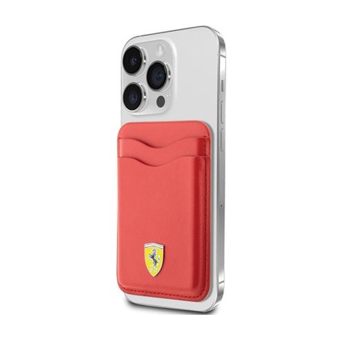 Ferrari Wallet Cardslot MagSafe Leather 2023 - Magnetski novčanik (crveni)