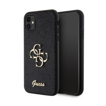 Guess Glitter Script Big 4G - iPhone 11 Case (crna)