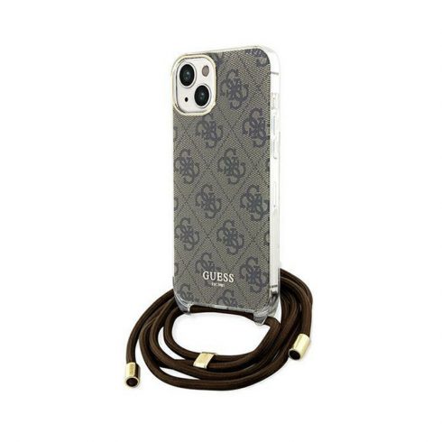 Guess Crossbody Cord 4G Print - futrola za iPhone 15 (smeđa)