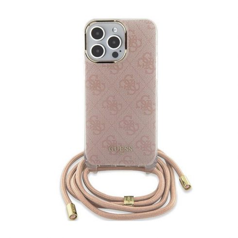 Guess Crossbody Cord 4G Print - torbica za iPhone 15 (roza)